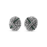Kyoto Emerald Earrings in Sterling Silver