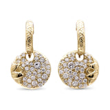 Luxury Diamond Pave 1ct Dangle Earrings in 18K Gold