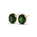 Luxury Green Tourmaline 14ct Earrings in 18K Gold