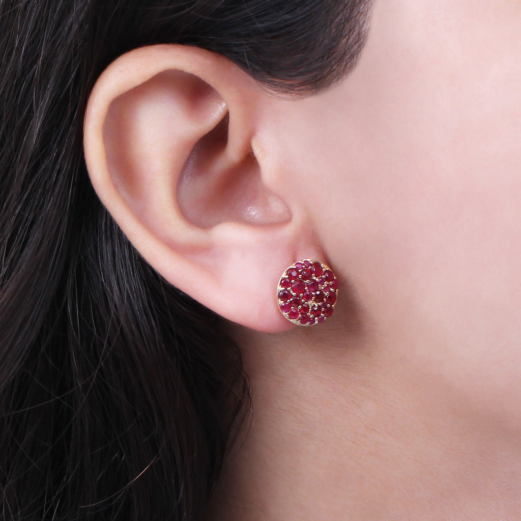 Luxury Ruby 2.45ct Earrings in 18K Gold
