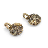 Luxury Champagne Diamond Pave 1ct Dangle Earrings in 18K Gold