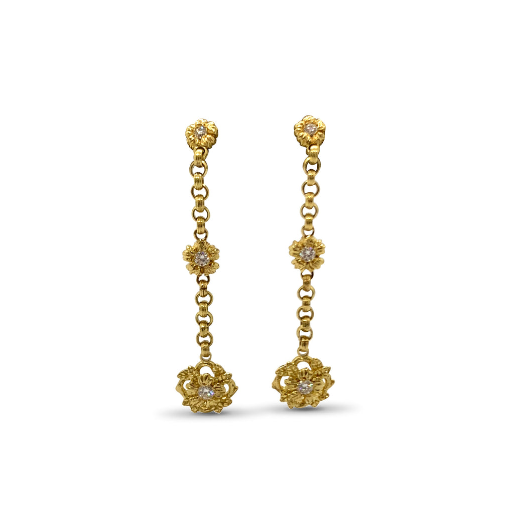 Luxury Diamond 0.50ct Dangling Drop Earrings in 18K Gold
