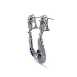 Sunray Sapphire 2.35ct and Diamond 2.05ct Earring in 18K Gold