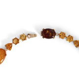 Luxury Amber 112ct Cognac Quartz 35ct Citrine 56ct and Diamond 1.85ct Necklace in 18K Gold