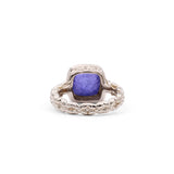 Luxury Tanzanite 7.15ct Cabochon Ring in 18K Gold