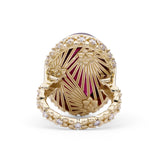 Luxury Rubellite Tourmaline 30ct and Diamond 1.85ct Ring in 18K Gold