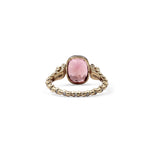 Luxury Pink Tourmaline and Diamond 0.20ct Ring in 18K Gold