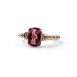 Luxury Pink Tourmaline and Diamond 0.20ct Ring in 18K Gold