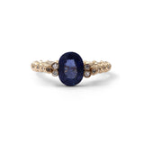 Luxury Blue Sapphire and Diamond 0.20ct Ring in 18K Gold