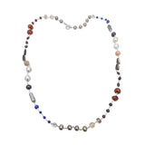 Garden of Stephen 925 Multi Stone Toggle Necklace in Sterling Silver