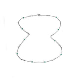 Garden of Stephen Green Agate Link Chain Necklace in Sterling Silver