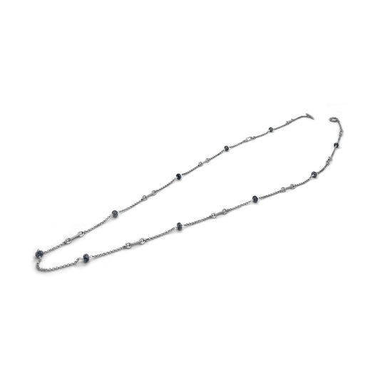 Garden of Stephen Opal Dendrite Link Chain Necklace in Sterling Silver
