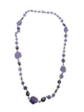 Garden of Stephen Multi-Hued Pearl Amethyst Chunk and Bead Necklace in Sterling Silver