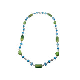 Garden of Stephen Turquoise Magnesite and Agate Necklace in Sterling Silver