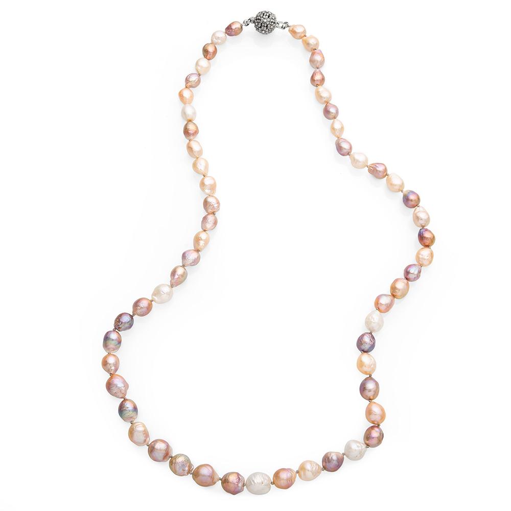 Amazon.com: Lavender Freshwater Cultured Pearl Necklace for Women AAAA  Quality Sterling Silver Clasp (7.5-8mm), 17