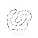 Pearlicious Multi-Hued Pearl and Faceted Tahitian Mother of Pearl Necklace in Sterling Silver