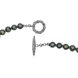 Pearlicious Olive Green Pearl Necklace in Sterling Silver