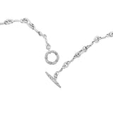 Orogento Hand Manipulated, Signature Detailing Sterling Silver 36" Link Chain Necklace