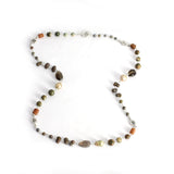 TerrAquatic Mutil Size Multi Stone Necklace in Sterling Silver