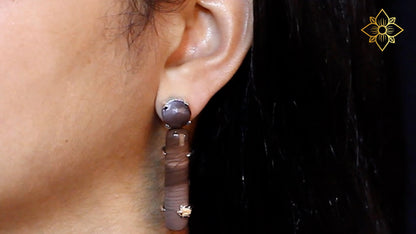 One of a Kind Jasper Earrings in Sterling Silver with 18K Gold Adam