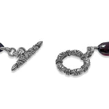 One of a Kind Faceted Tourmaline and Pearl Necklace in Sterling Silver