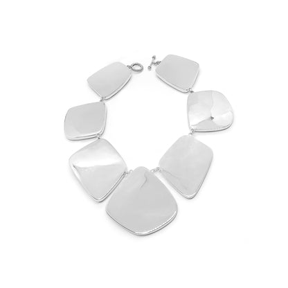 One of a Kind Tibeatean Turquoise, 18K Gold, and Sterling Silver Necklace