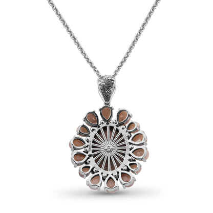 One of a Kind Opal and Jasper Pendant in Sterling Silver with 18K Gold Adam