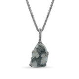 Garden of Stephen Platinum Valley Druzy Agate Pendant and Sterling Silver Chain