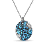 Garden of Stephen Faceted Turquoise Pave Pendant in Sterling Silver