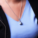 Pearlicious 14MM Round Sea Blue Pearl Pendant in Sterling Silver