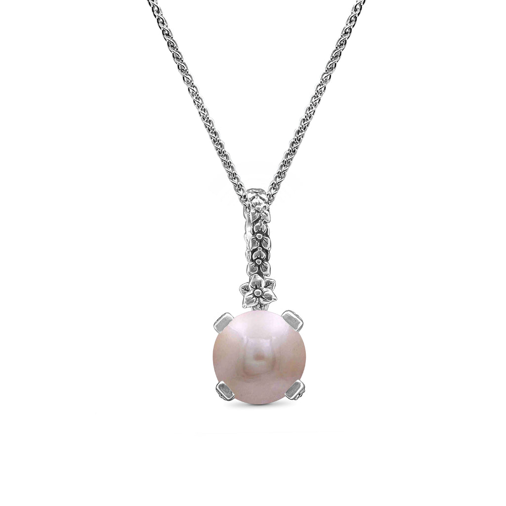 Pearlicious 14MM Round Golden Pearl Pendant in Sterling Silver