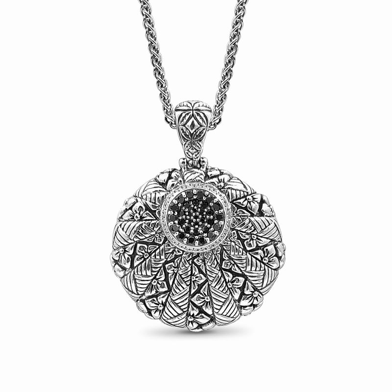 Kyoto Black Diamond 0.50ct Pendant in Sterling Silver