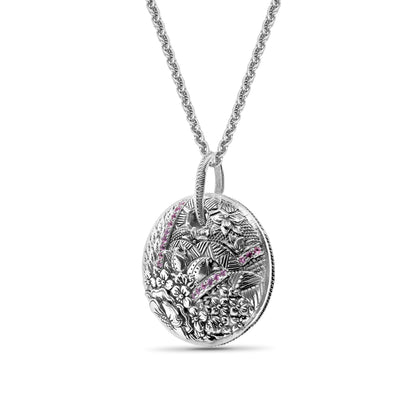 Kyoto Pink Sapphire 0.65ct Pendant in Sterling Silver
