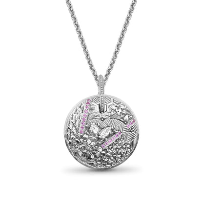 Kyoto Pink Sapphire 0.65ct Pendant in Sterling Silver
