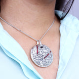 Kyoto Ruby 0.75ct Pendant Large in Sterling Silver