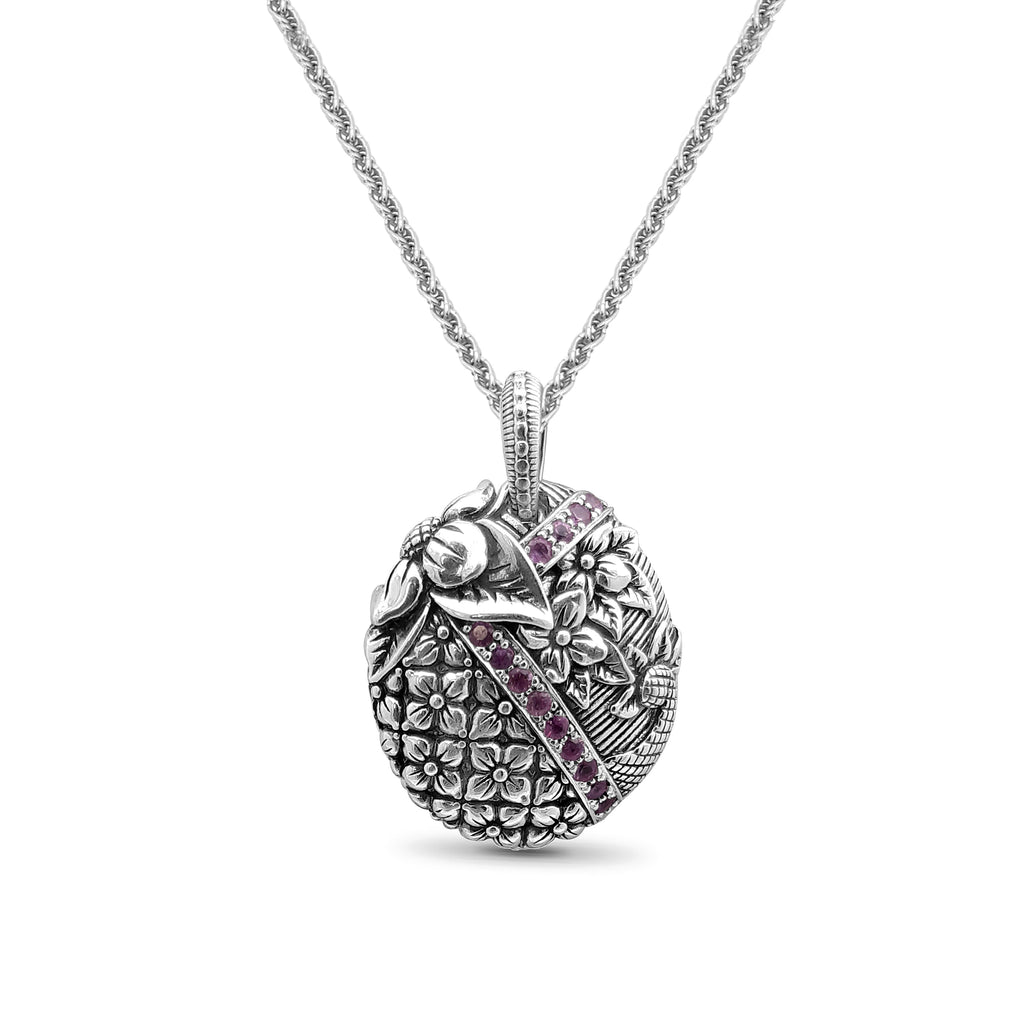 Kyoto Pink Sapphire 0.50ct Pendant in Sterling Silver
