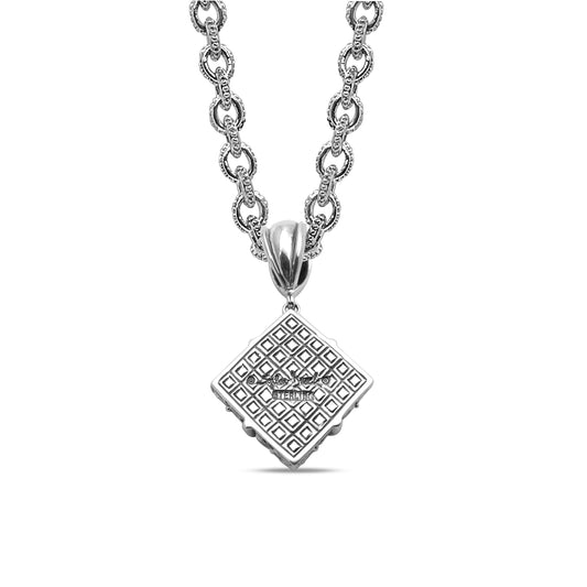 Legacy Tahitian Mother of Pearl Pendant Carving with 0.25ct Natural Champagne Diamonds