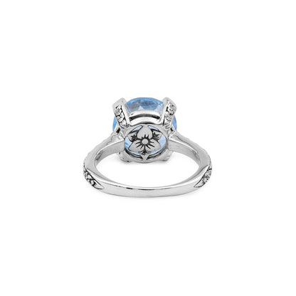 Blue Topaz Ring in Sterling Silver