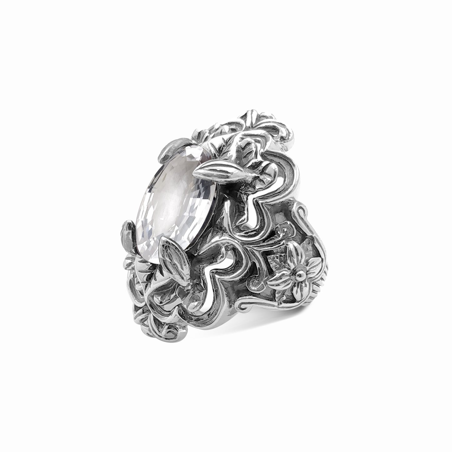 Garden of Stephen Natural Quartz Ring in Sterling Silver