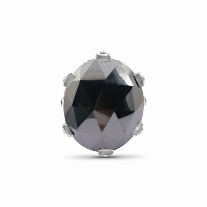 Garden of Stephen Faceted Hematite Ring in Sterling Silver