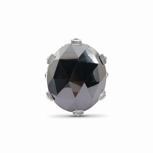 Garden of Stephen Faceted Hematite Ring in Sterling Silver