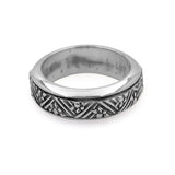 Kyoto Engraved Sterling Silver Band
