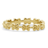 Luxury Sculpted Floral Band in 18K Gold