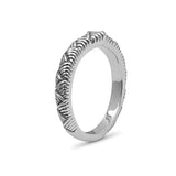 Kyoto Engraved Sterling Siver Band