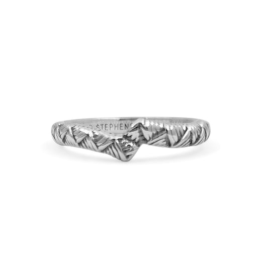 Kyoto Engraved Sterling Silver Band