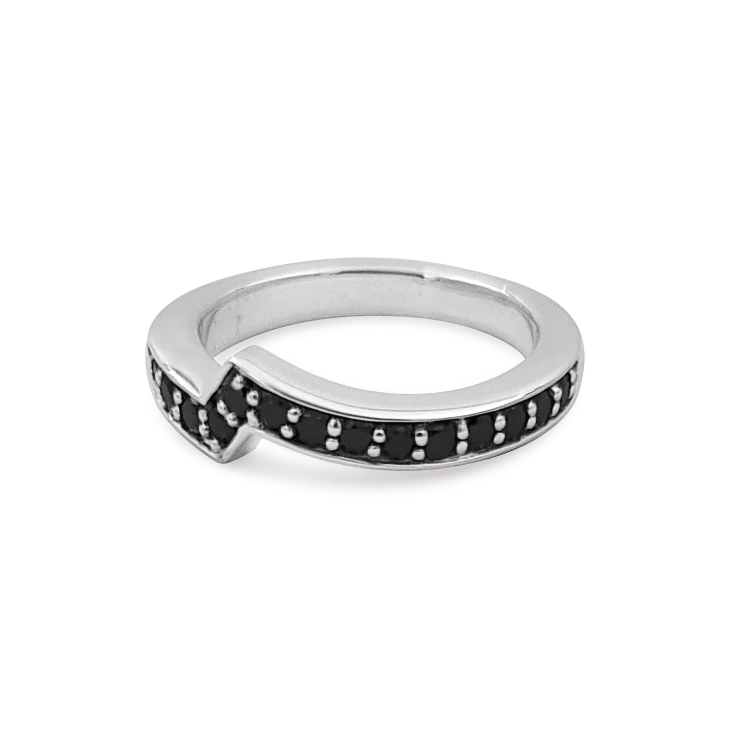 Kyoto Black Diamond 1.00ct Ring in Sterling Silver