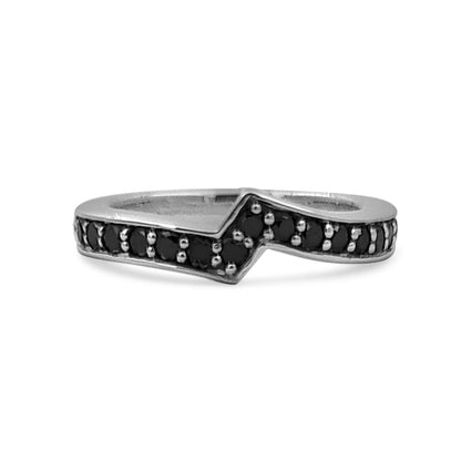 Kyoto Black Diamond 1.00ct Ring in Sterling Silver