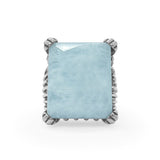 Garden of Stephen Faceted Aquamarine Ring in Sterling Silver