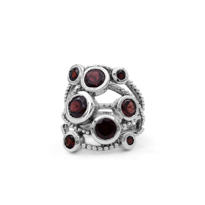 Garden of Stephen 4.65ct Garnet Ring in Sterling Silver