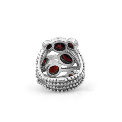 Garden of Stephen 4.65ct Garnet Ring in Sterling Silver